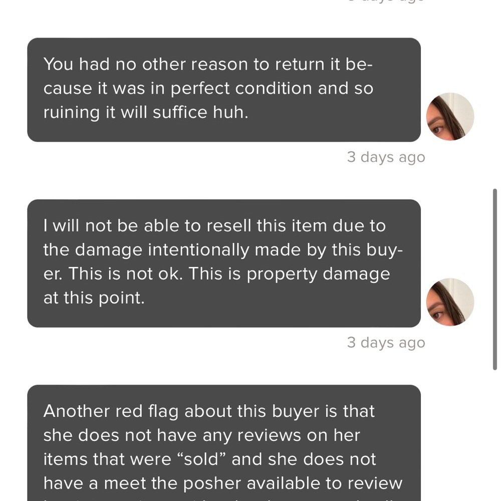 Marine Serre Buyer ruined my shirt deliberately due to it being the wrong size - Picture 13 of 16